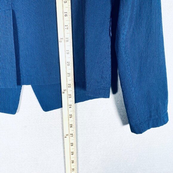 Agnis B Jacket Womens S Blue Cotton Single Breasted Blazer Chambray - Picture 10 of 11